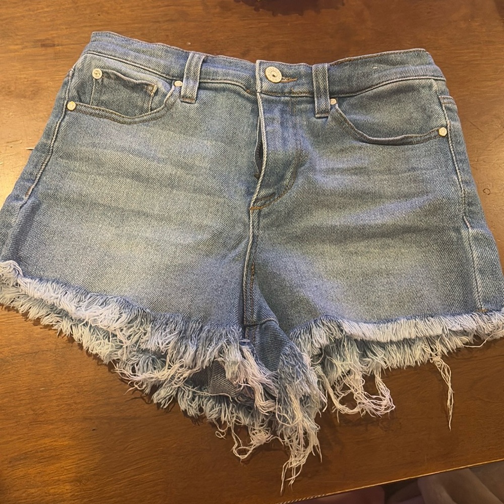 Light blue jean shorts